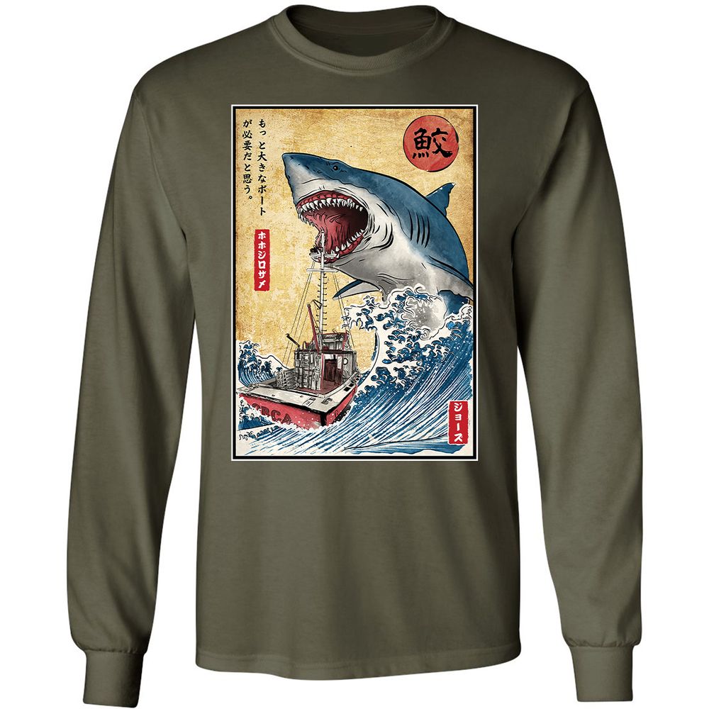 Long Sleeve T-Shirt - 1WSCMDT2 - Military Green - 16