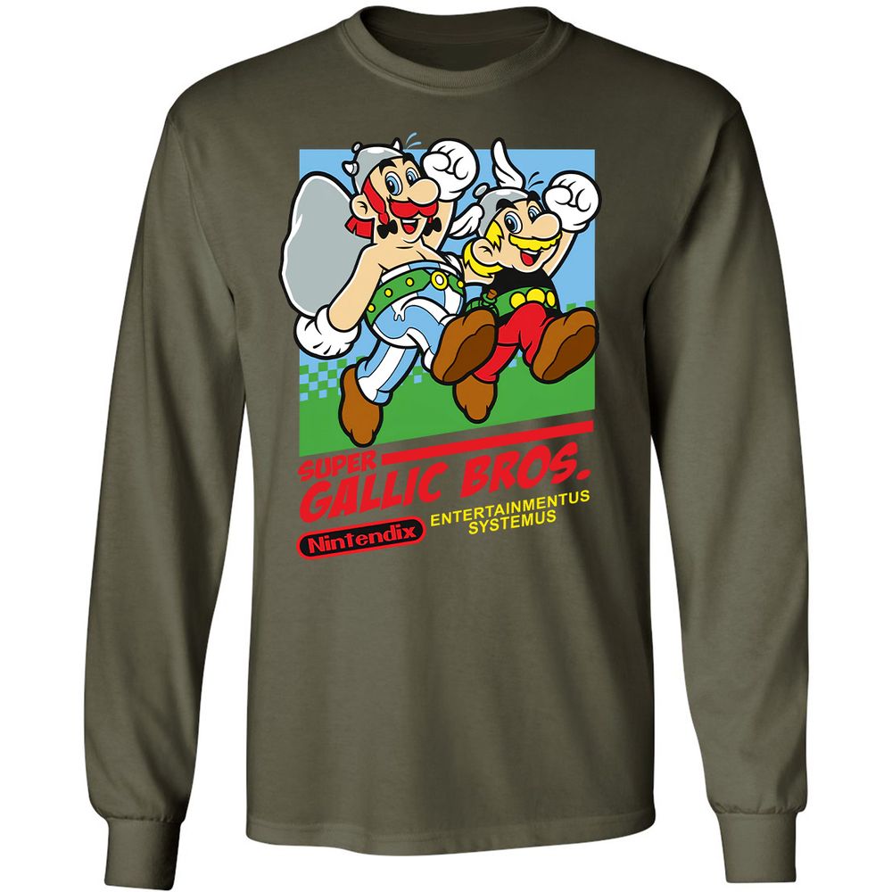 Long Sleeve T-Shirt - 6HBBQX5B - Military Green - 16