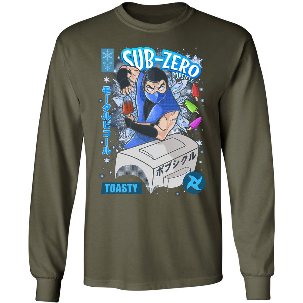 Long Sleeve T-Shirt - 1B5AEQ54 - Military Green - 16