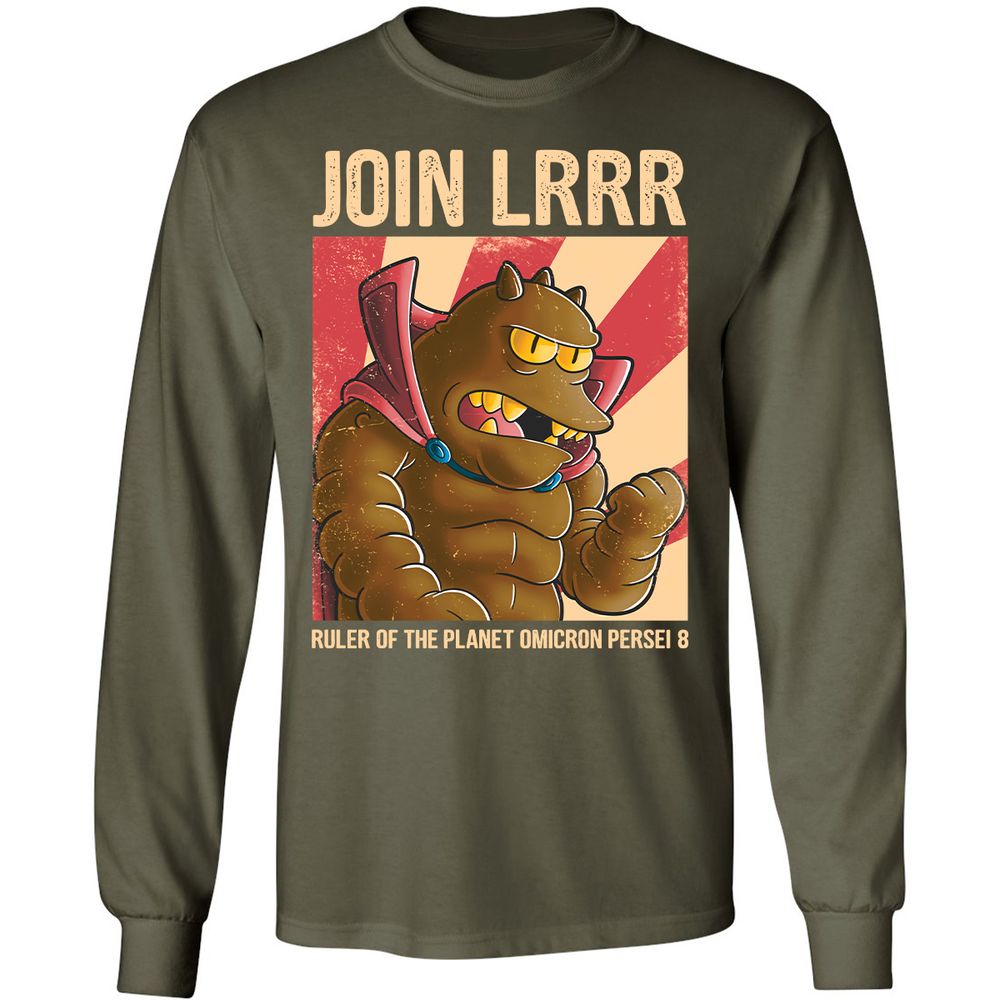 Long Sleeve T-Shirt - F9A7HSAJ - Military Green - 16