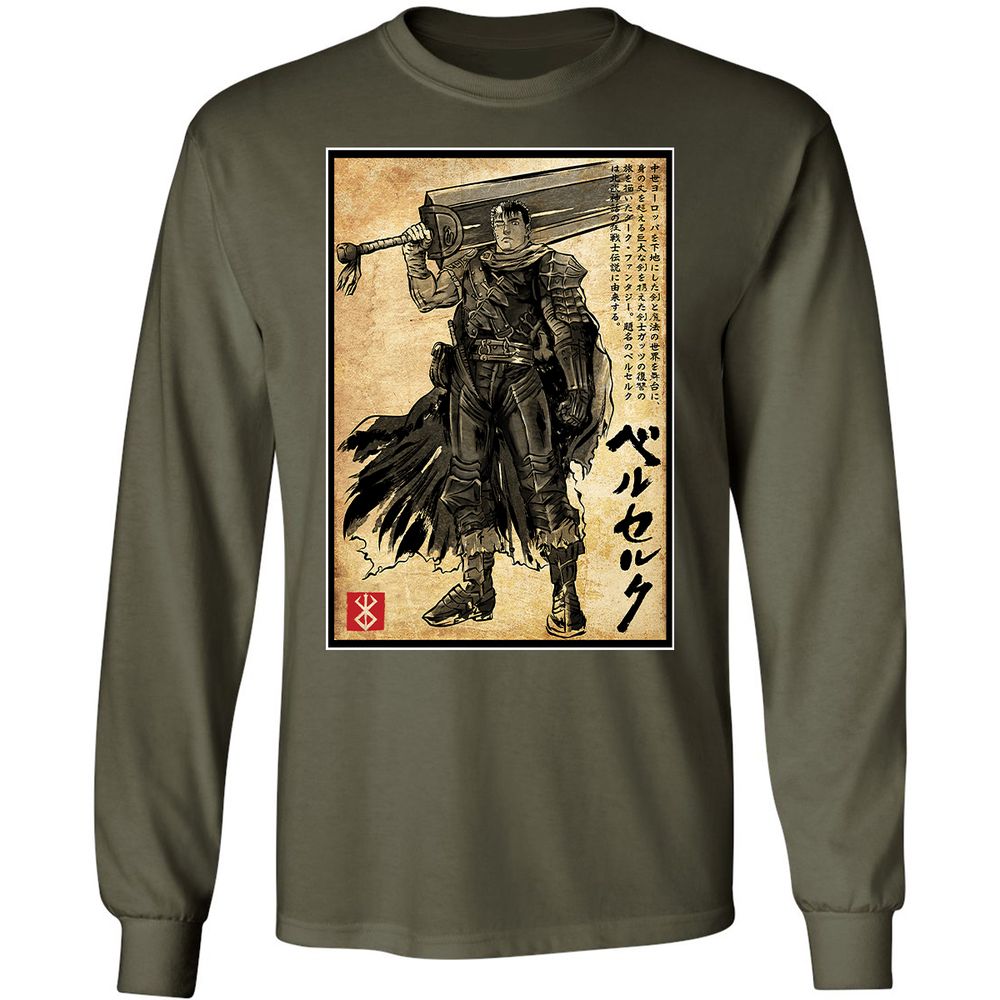 Long Sleeve T-Shirt - QU831KR6 - Military Green - 16