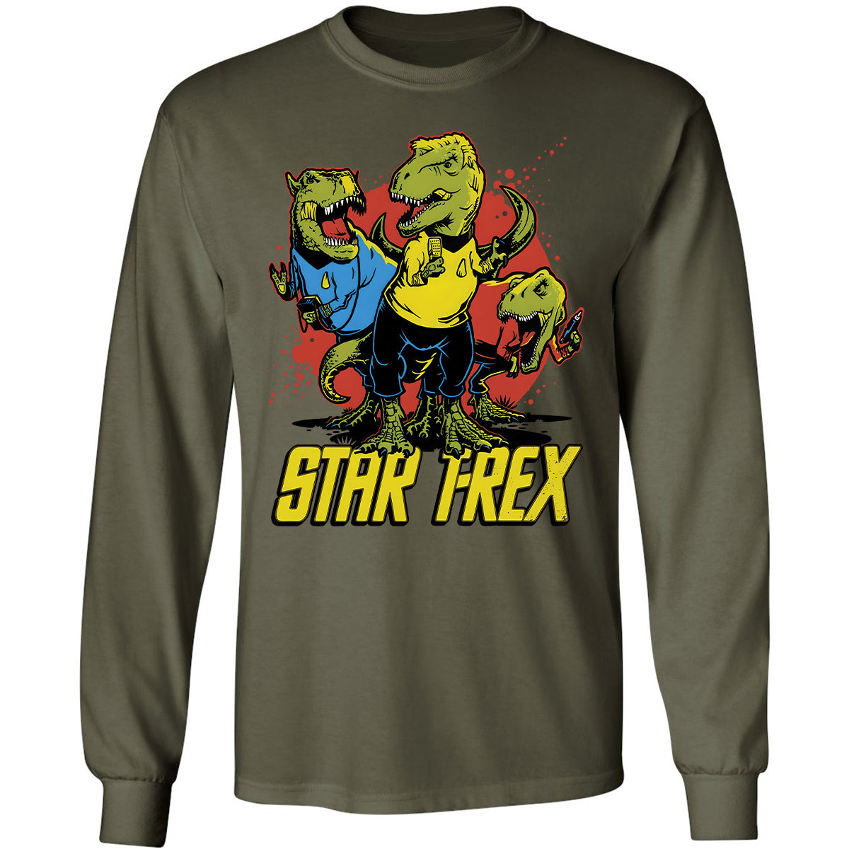 Long Sleeve T-Shirt - M5W7BJFZ - Military Green - 16