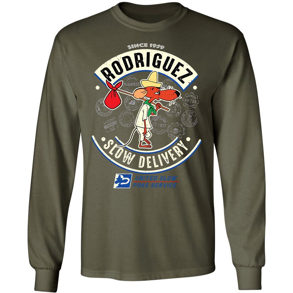 Long Sleeve T-Shirt - CSDZJ8GX - Military Green - 16