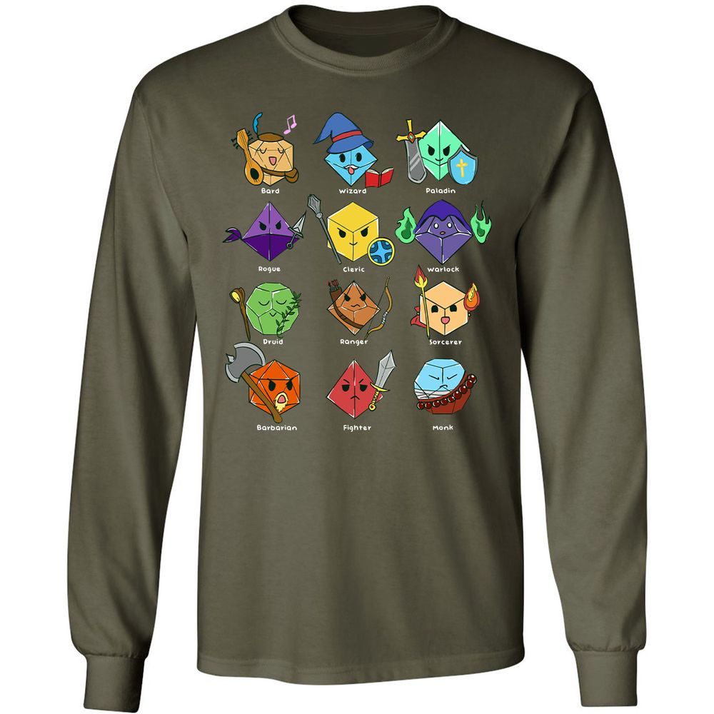 Long Sleeve T-Shirt - ZQCUUPHL - Military Green - 16