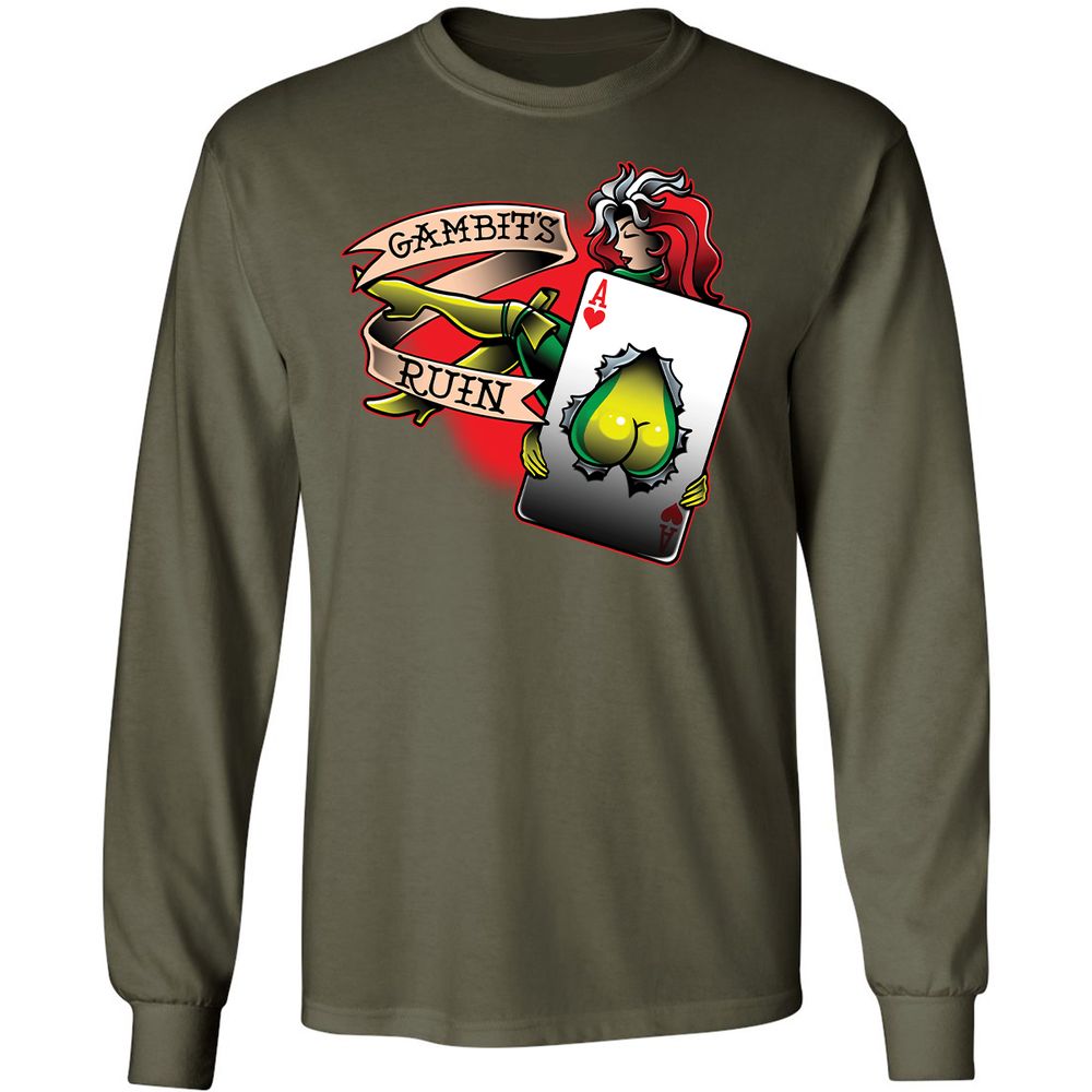 Long Sleeve T-Shirt - RSYKXG1J - Military Green - 16