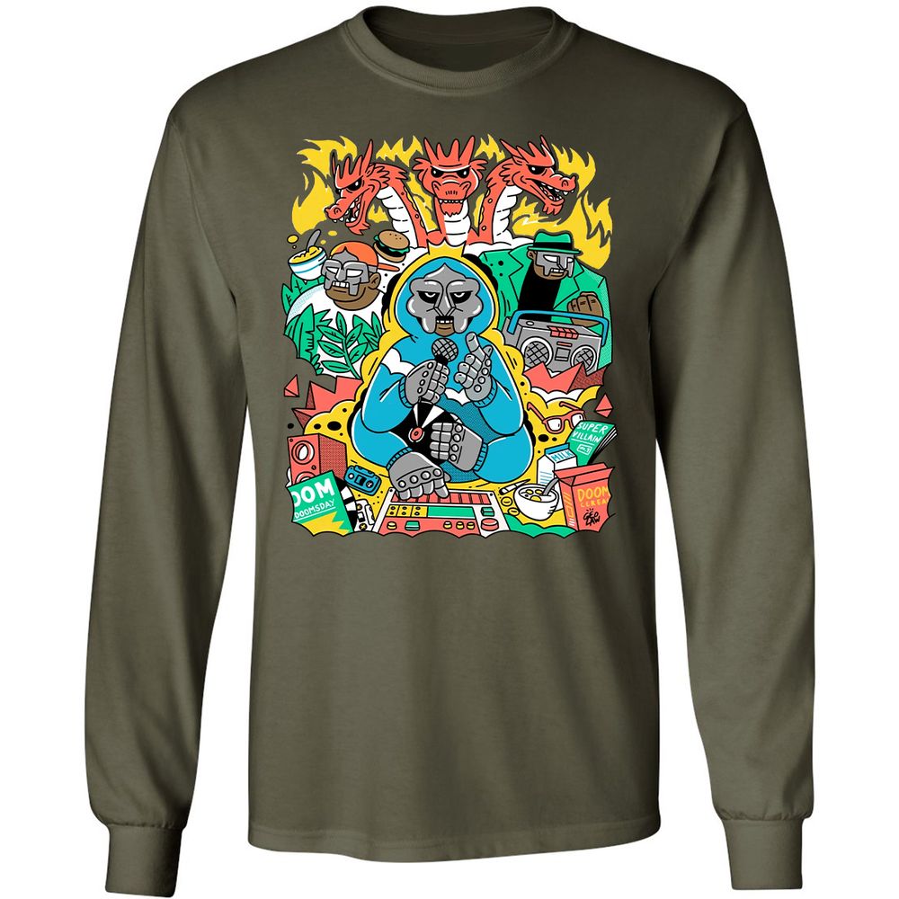 Long Sleeve T-Shirt - WVG2JTX9 - Military Green - 16