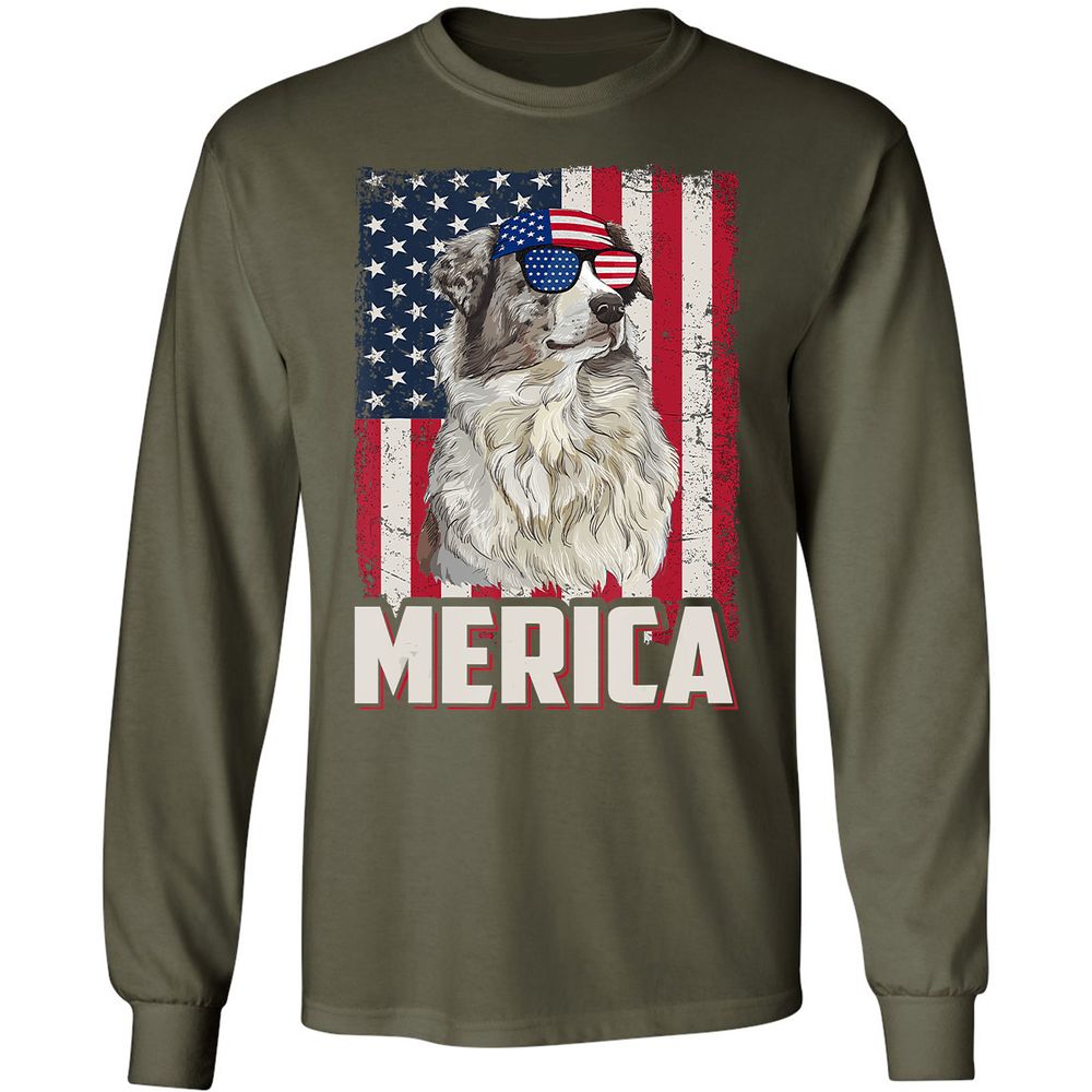 Long Sleeve T-Shirt - 24QAPXBF - Military Green - 16