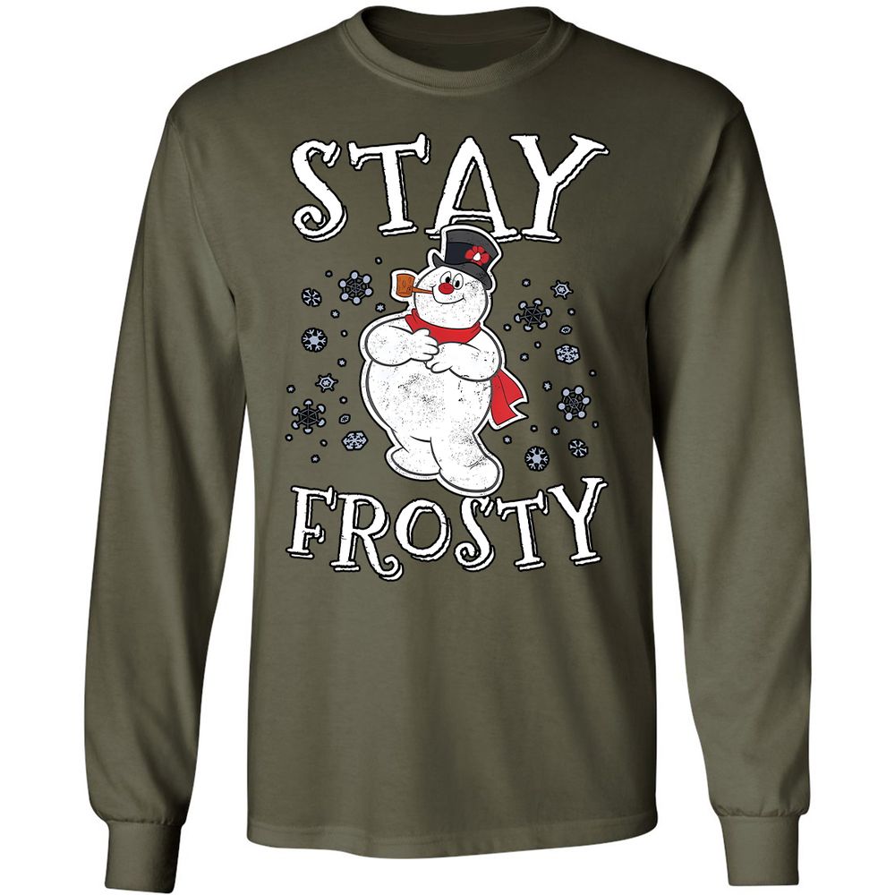 Long Sleeve T-Shirt - D81LC9U4 - Military Green - 16