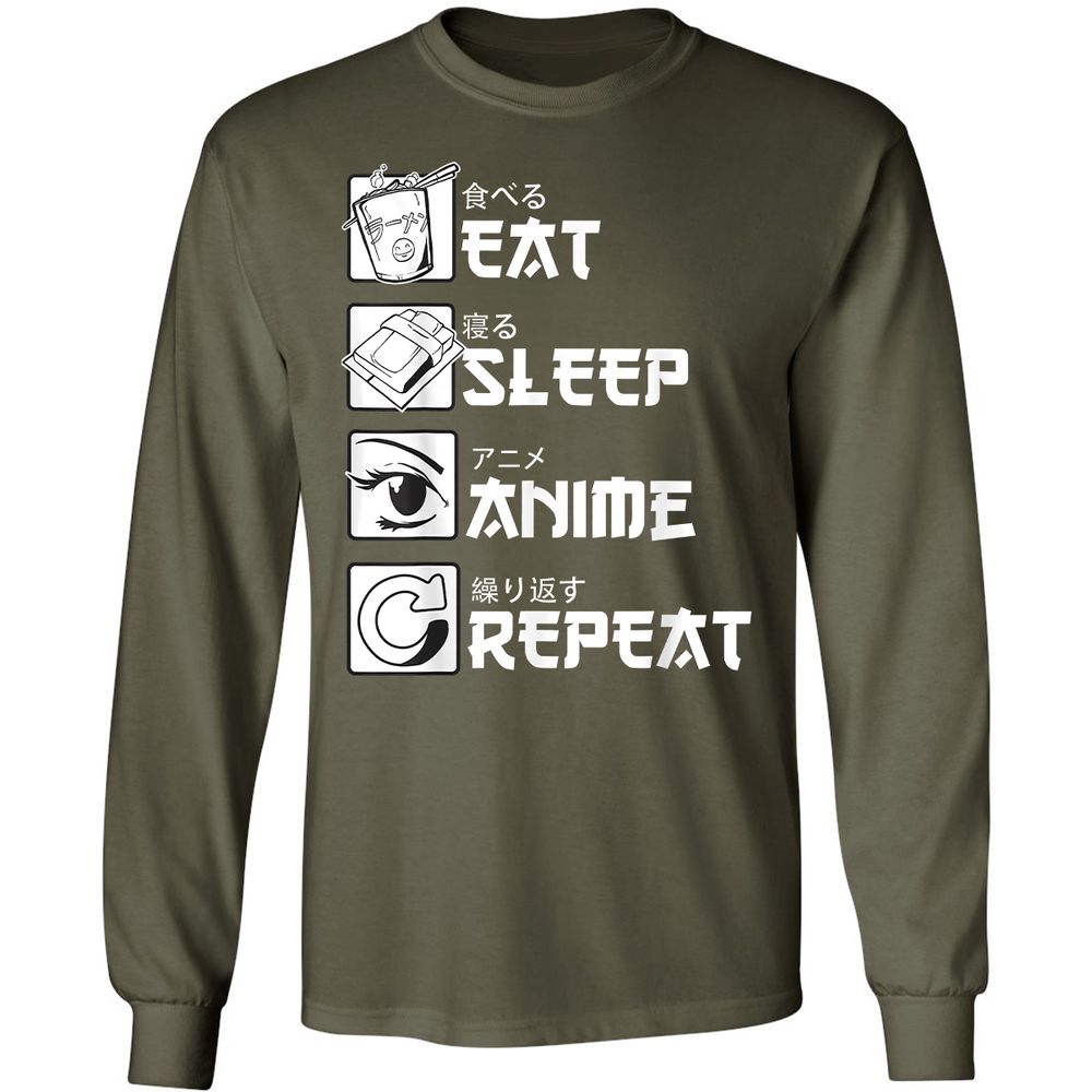 Long Sleeve T-Shirt - XR2PAX9W - Military Green - 16