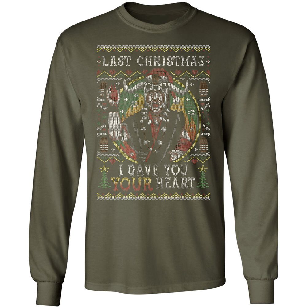 Long Sleeve T-Shirt - GV4JLW4X - Military Green - 16
