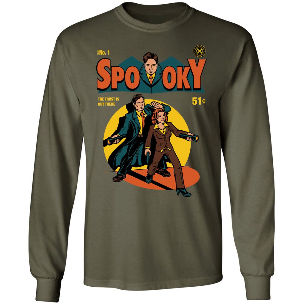Long Sleeve T-Shirt - E7E5UJLV - Military Green - 16