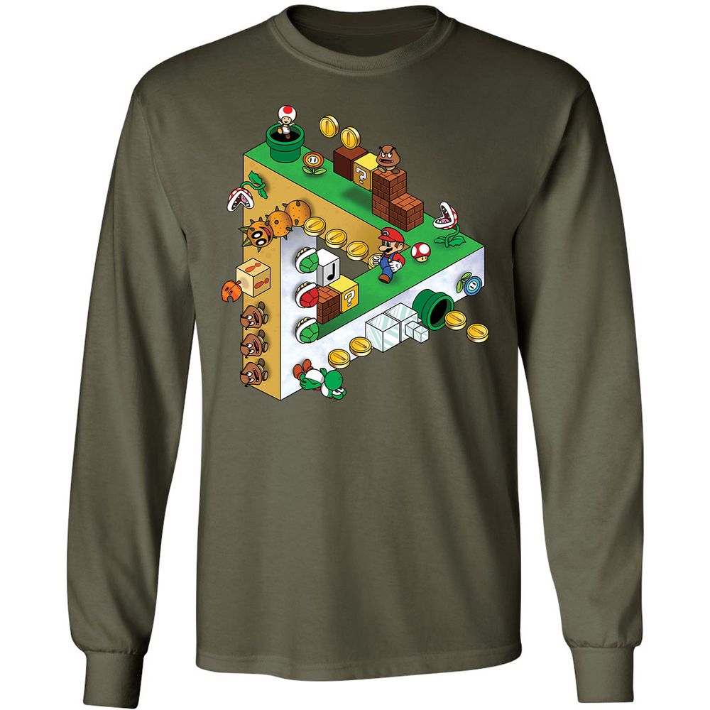 Long Sleeve T-Shirt - 5QC3UQ9H - Military Green - 16