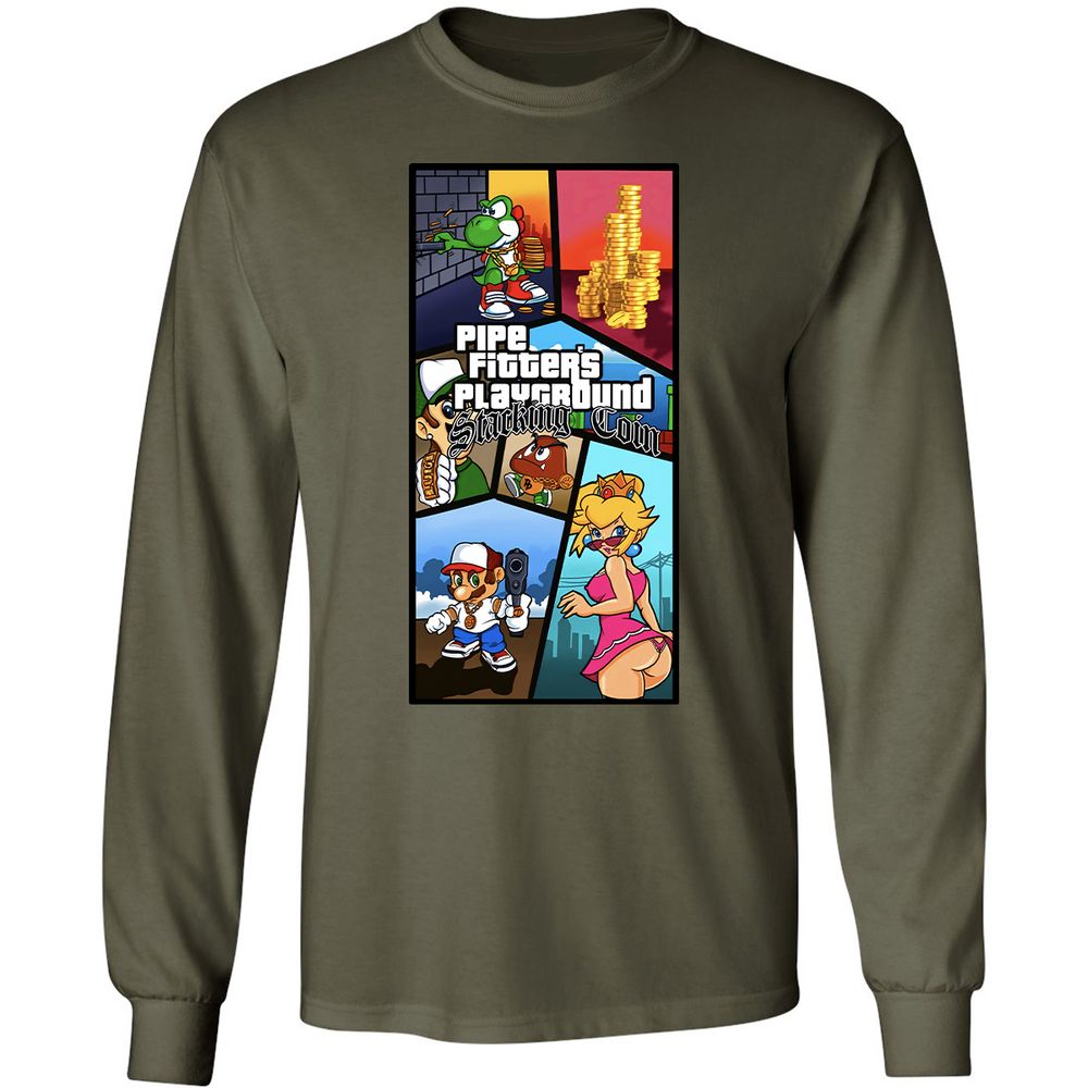 Long Sleeve T-Shirt - HM81VZ6X - Military Green - 16