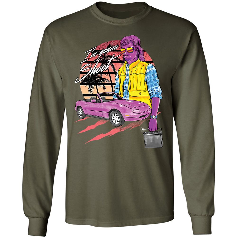 Long Sleeve T-Shirt - KZT8G1B5 - Military Green - 16