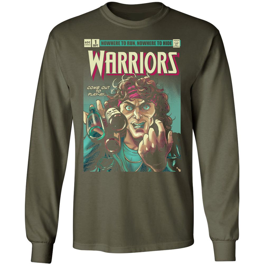 Long Sleeve T-Shirt - Z5H2D6C7 - Military Green - 16