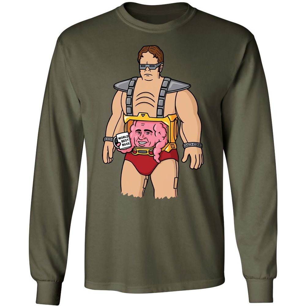 Long Sleeve T-Shirt - B5WGEDB8 - Military Green - 16