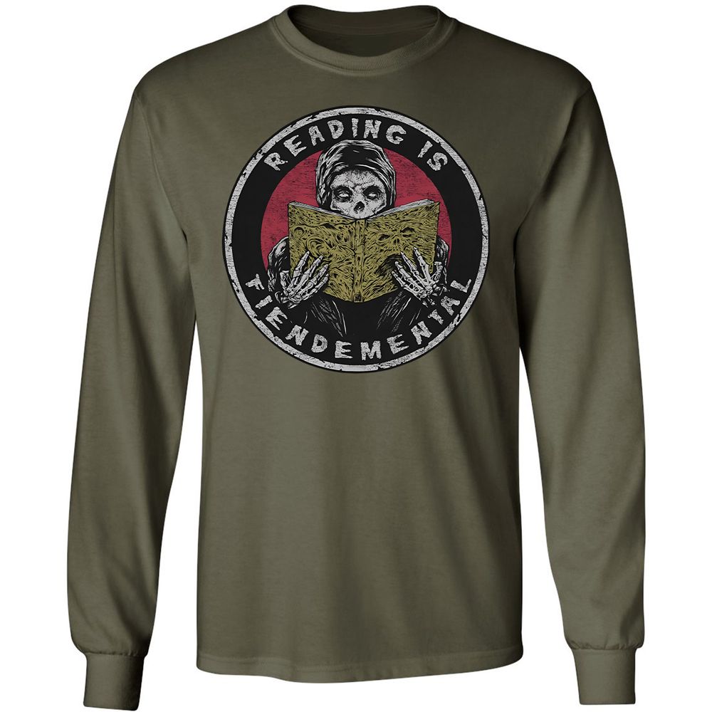 Reading Is Fiendemental - Military Green - 16