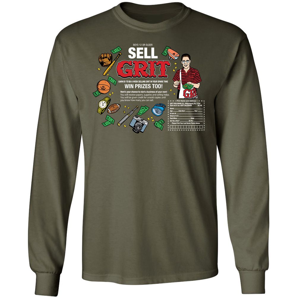 Long Sleeve T-Shirt - RLJCX3SD - Military Green - 16