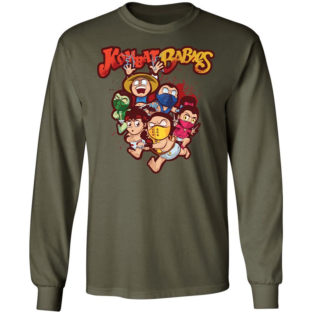 Long Sleeve T-Shirt - ZUKD9ZU6 - Military Green - 16