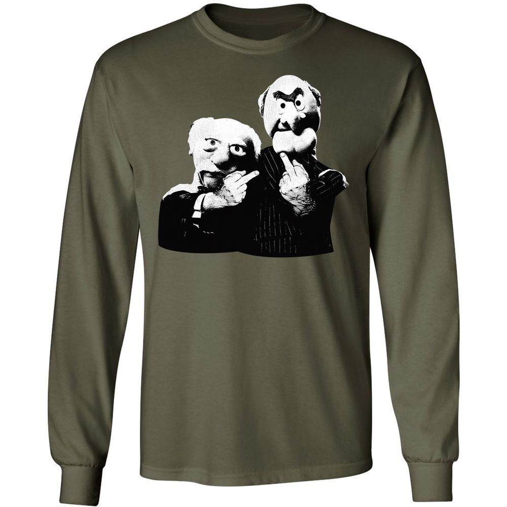 Statler and Waldorf Middle Finger - Military Green - 16