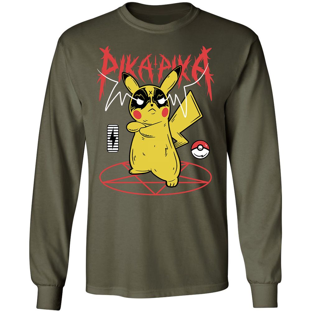 Long Sleeve T-Shirt - 244F35M7 - Military Green - 16