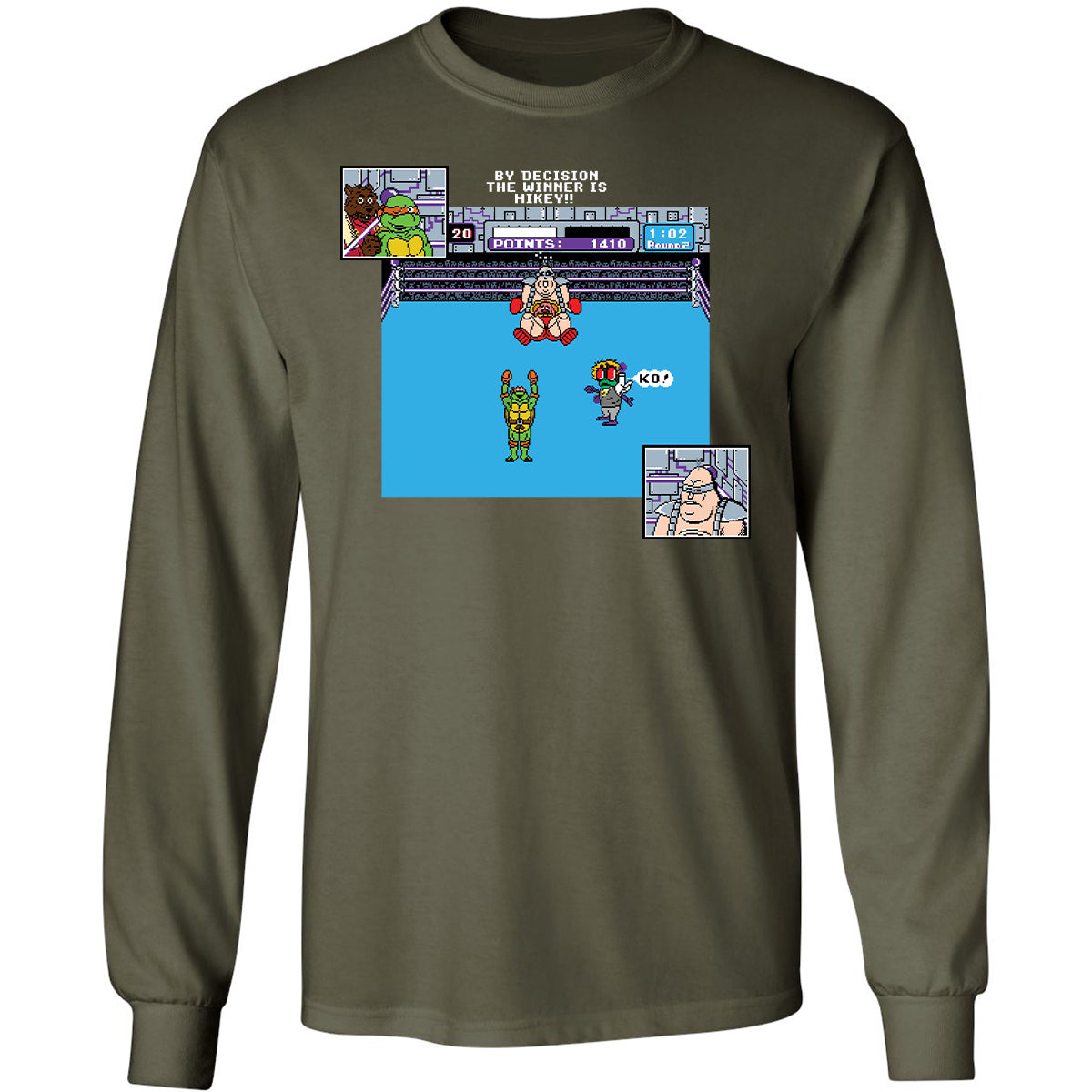 Long Sleeve T-Shirt - NWL6K7VX - Military Green - 16