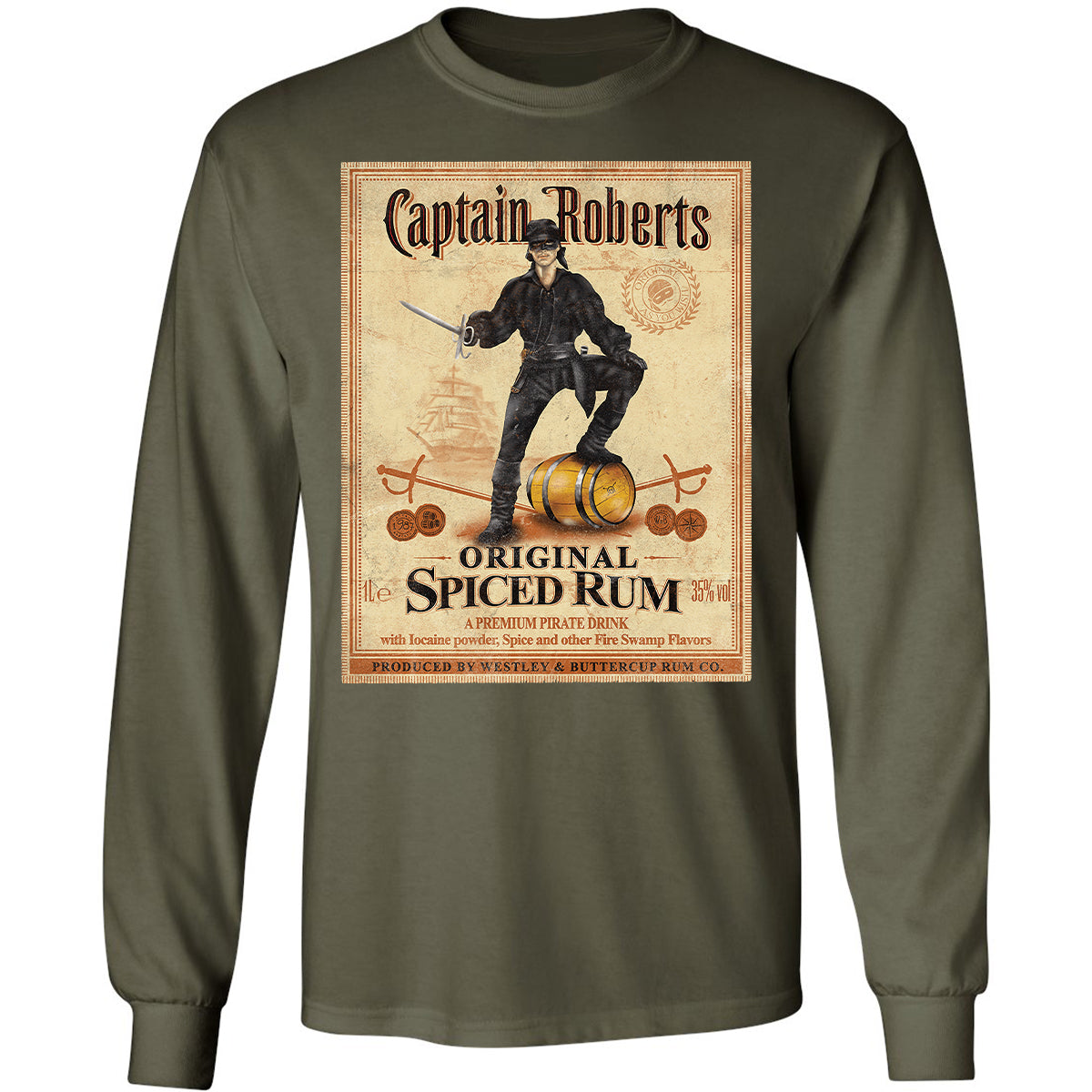 Long Sleeve T-Shirt - QHEVJG1M - Military Green - 16