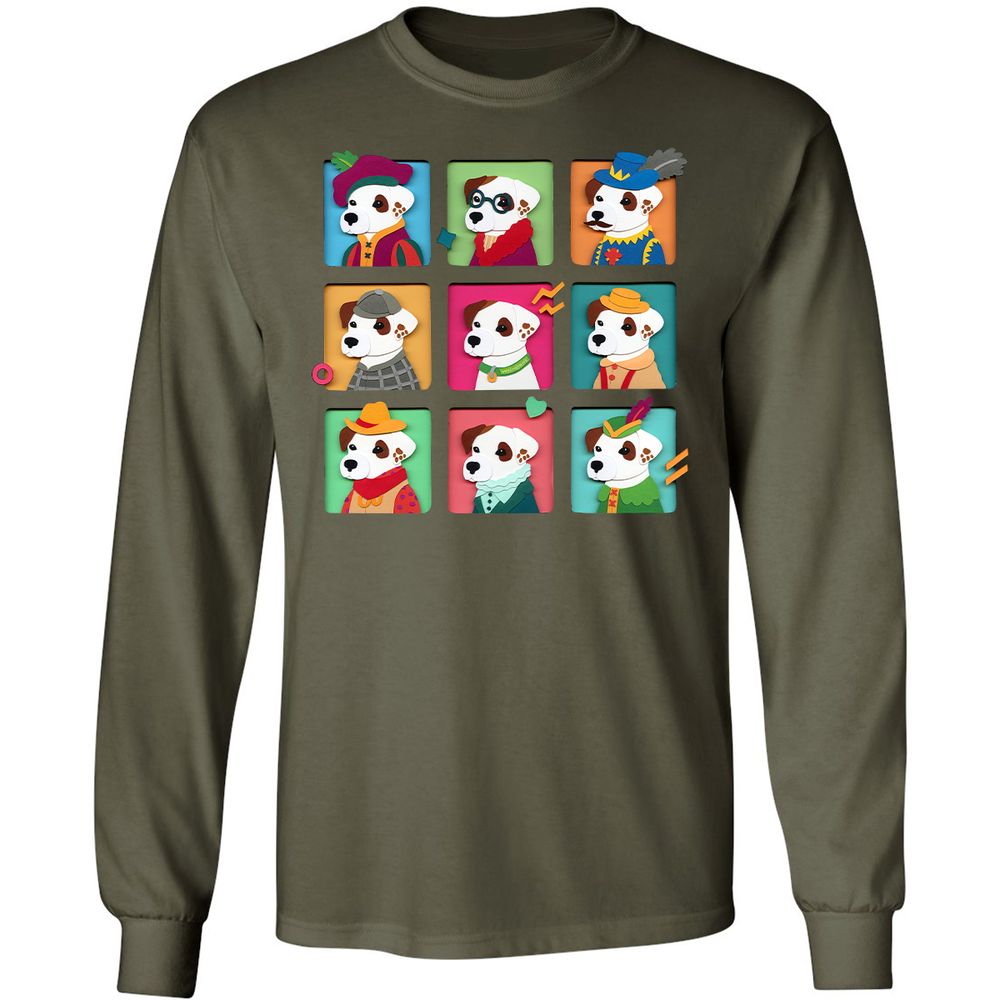 Long Sleeve T-Shirt - AFG8L641 - Military Green - 16