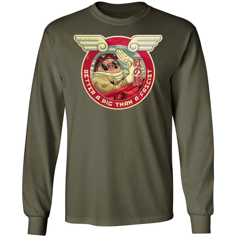 Long Sleeve T-Shirt - 6ZATJDEW - Military Green - 16