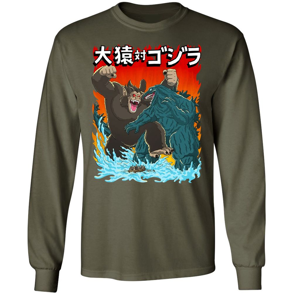 Long Sleeve T-Shirt - BT2KZMQA - Military Green - 16