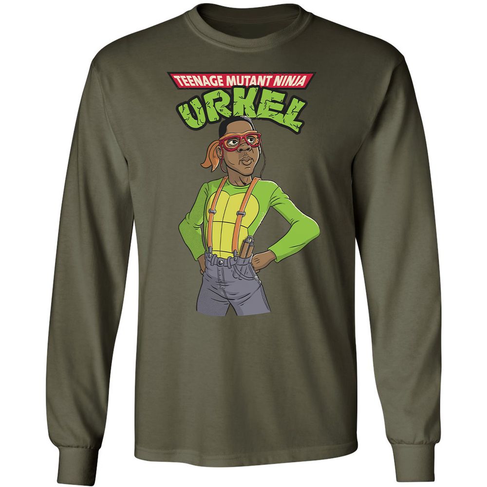 Long Sleeve T-Shirt - YV6CBPMZ - Military Green - 16