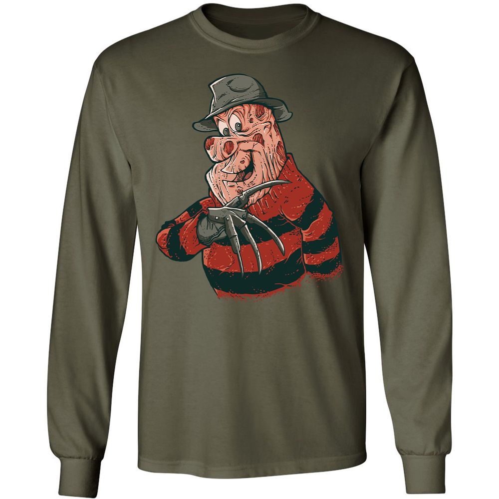 Long Sleeve T-Shirt - 7NJN6WY3 - Military Green - 16