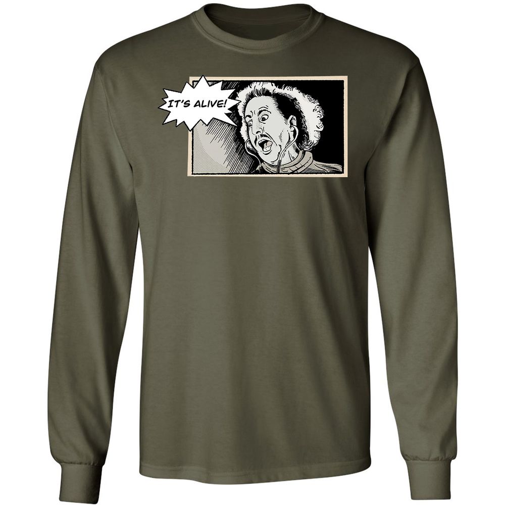 Long Sleeve T-Shirt - Q4AKVJ2Y - Military Green - 16