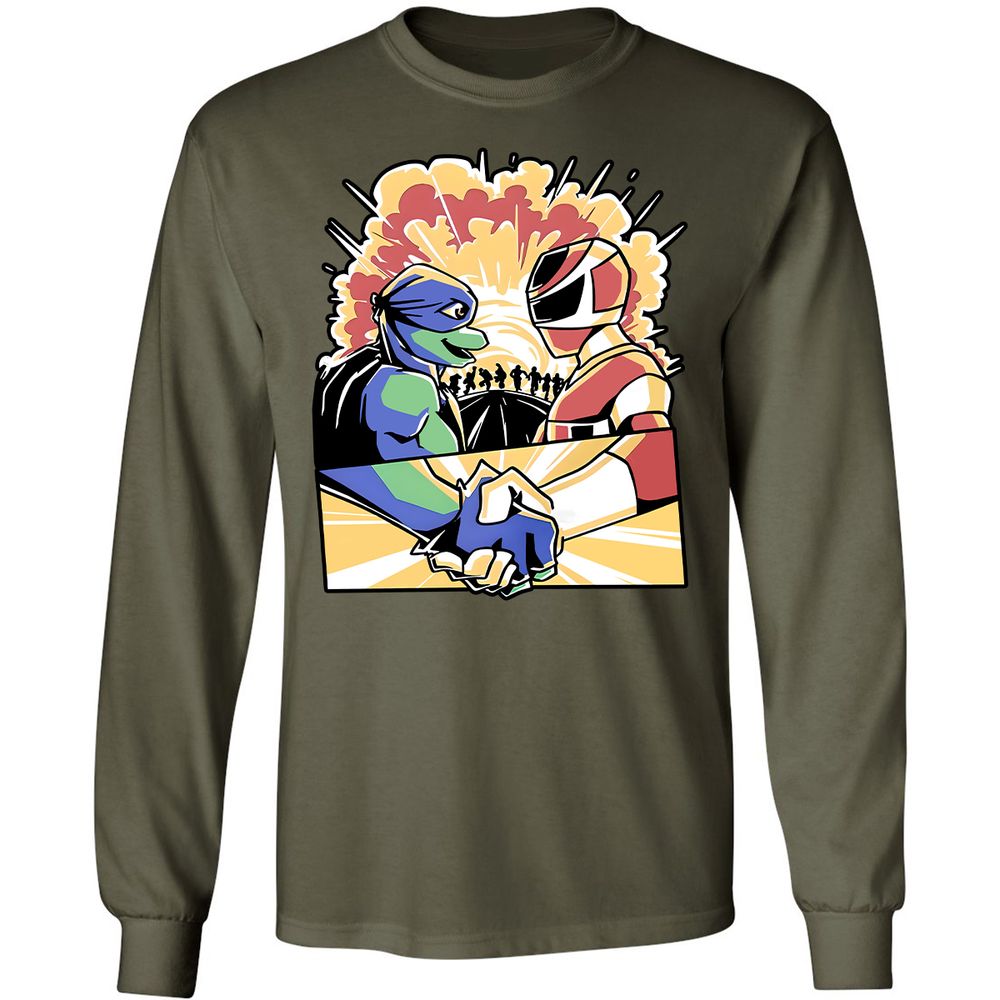 Long Sleeve T-Shirt - QM3DBSD3 - Military Green - 16