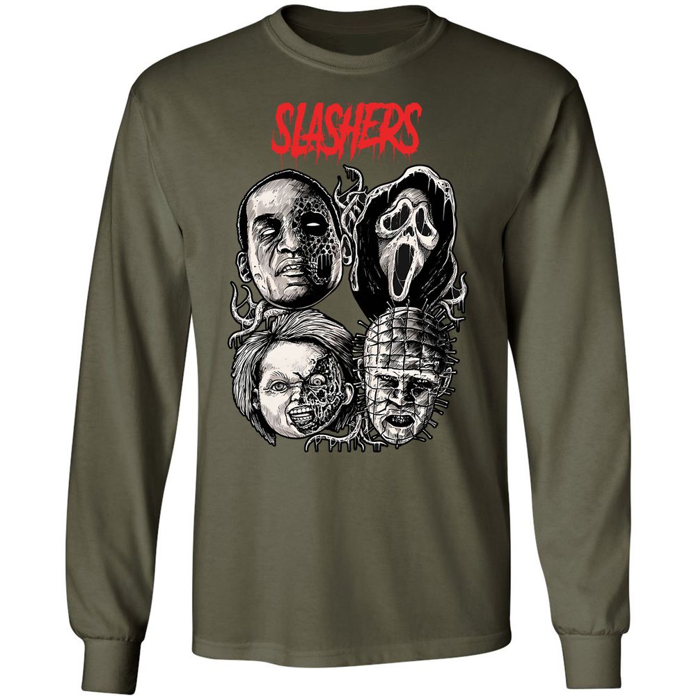 Long Sleeve T-Shirt - GFHQT73Z - Military Green - 16