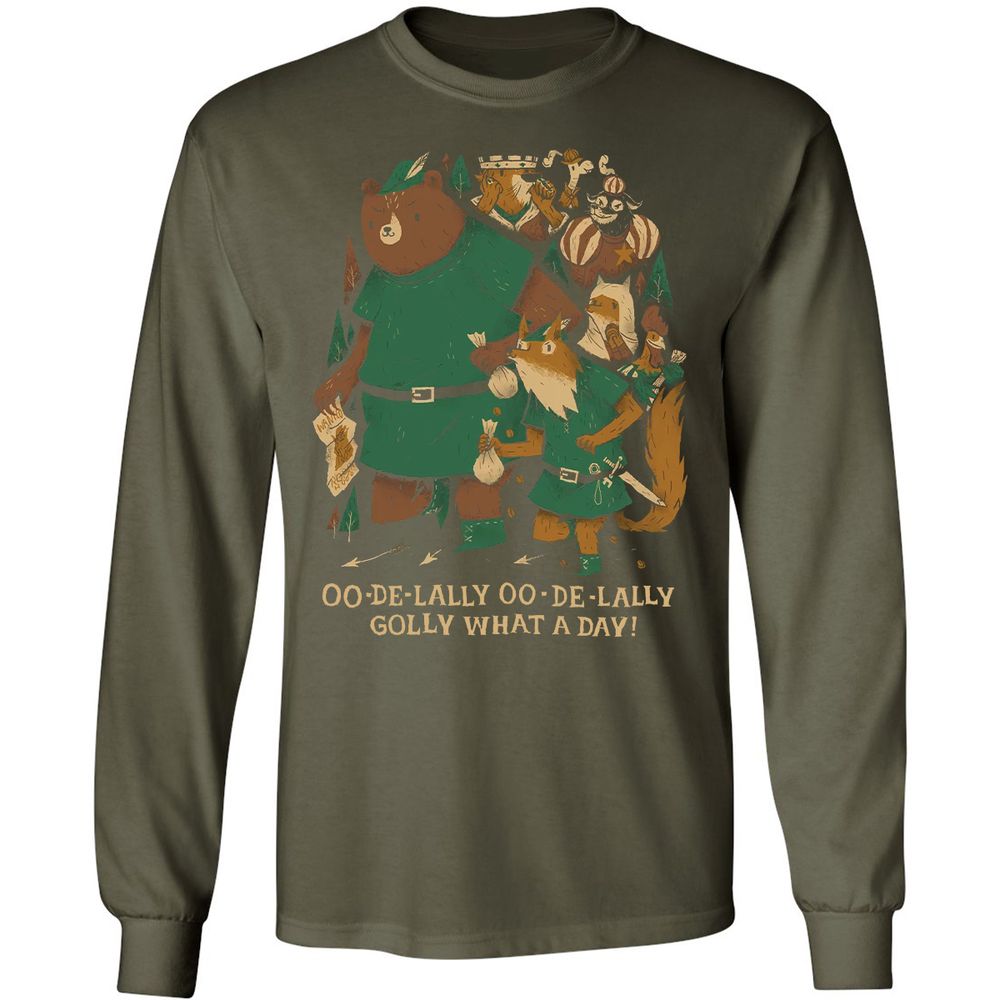 Long Sleeve T-Shirt - 7QNDZFWP - Military Green - 16