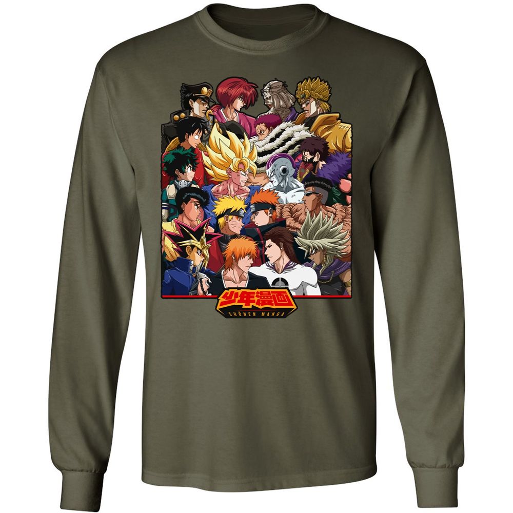 Long Sleeve T-Shirt - KUD3Y13E - Military Green - 16