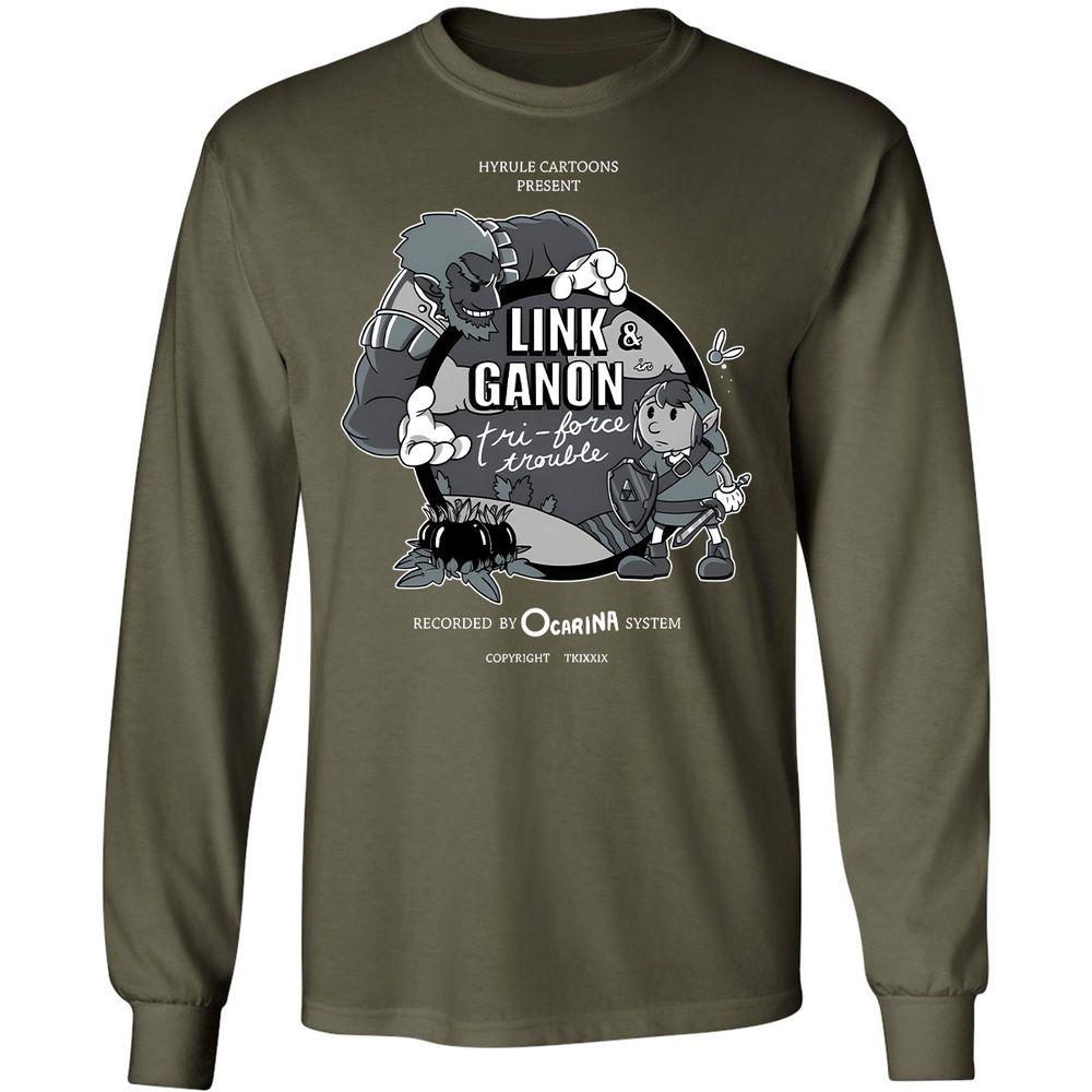 Long Sleeve T-Shirt - FDL9J2FV - Military Green - 16