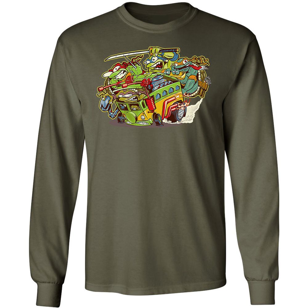 Long Sleeve T-Shirt - Y9TH2G6Z - Military Green - 16