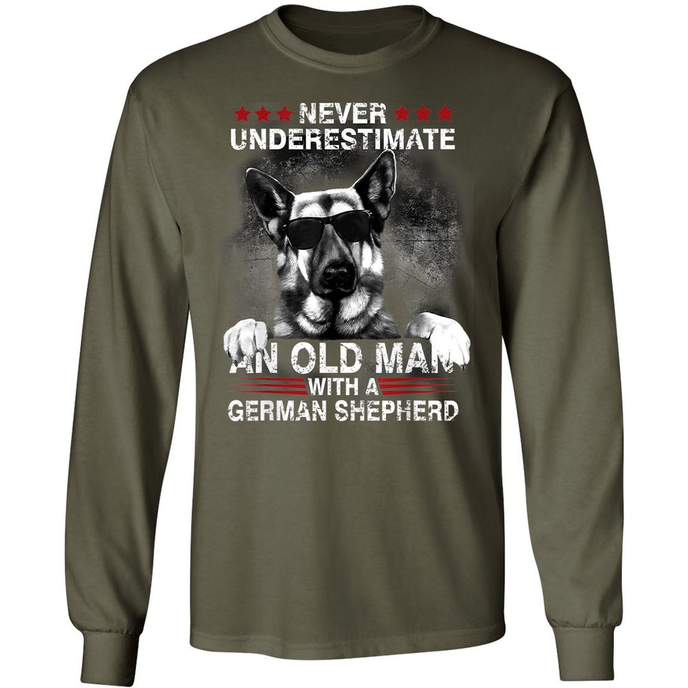 Long Sleeve T-Shirt - Z4V6BKNJ - Military Green - 16