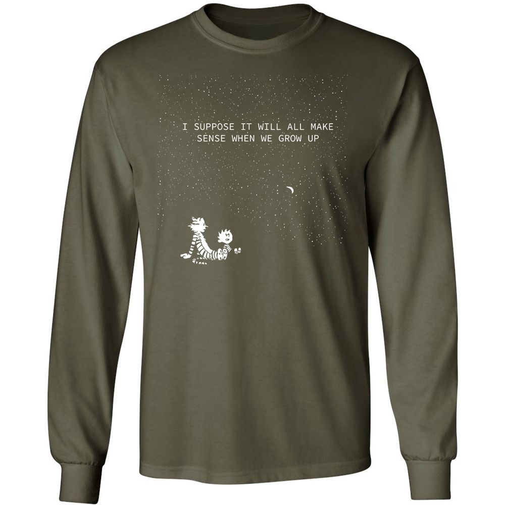 Calvin and Hobbes Stars - Military Green - 16