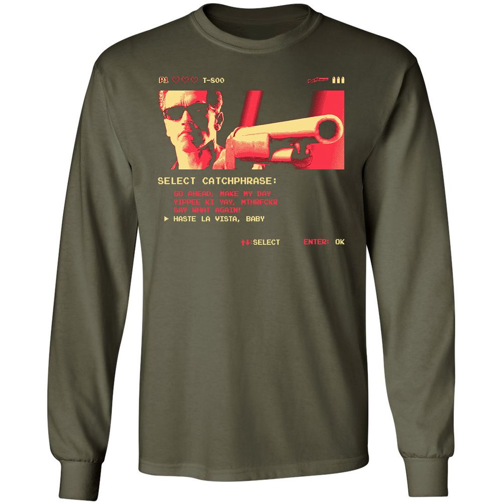 Long Sleeve T-Shirt - US1QCHNA - Military Green - 16