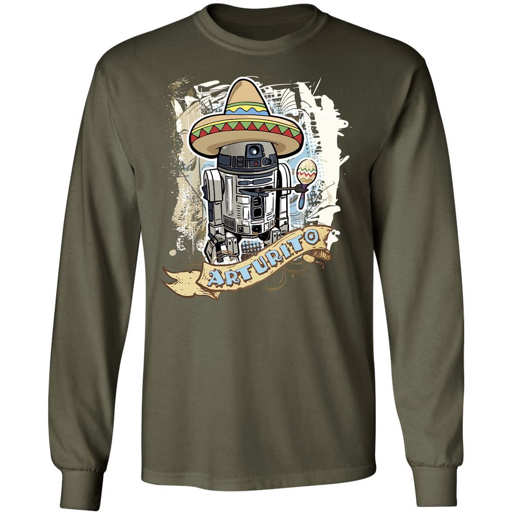 Long Sleeve T-Shirt - WHNPWQCC - Military Green - 16