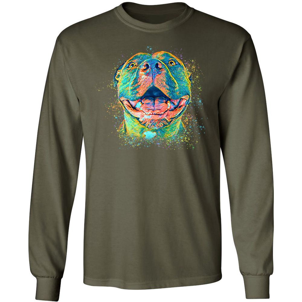 Long Sleeve T-Shirt - 6X2UKE8J - Military Green - 16