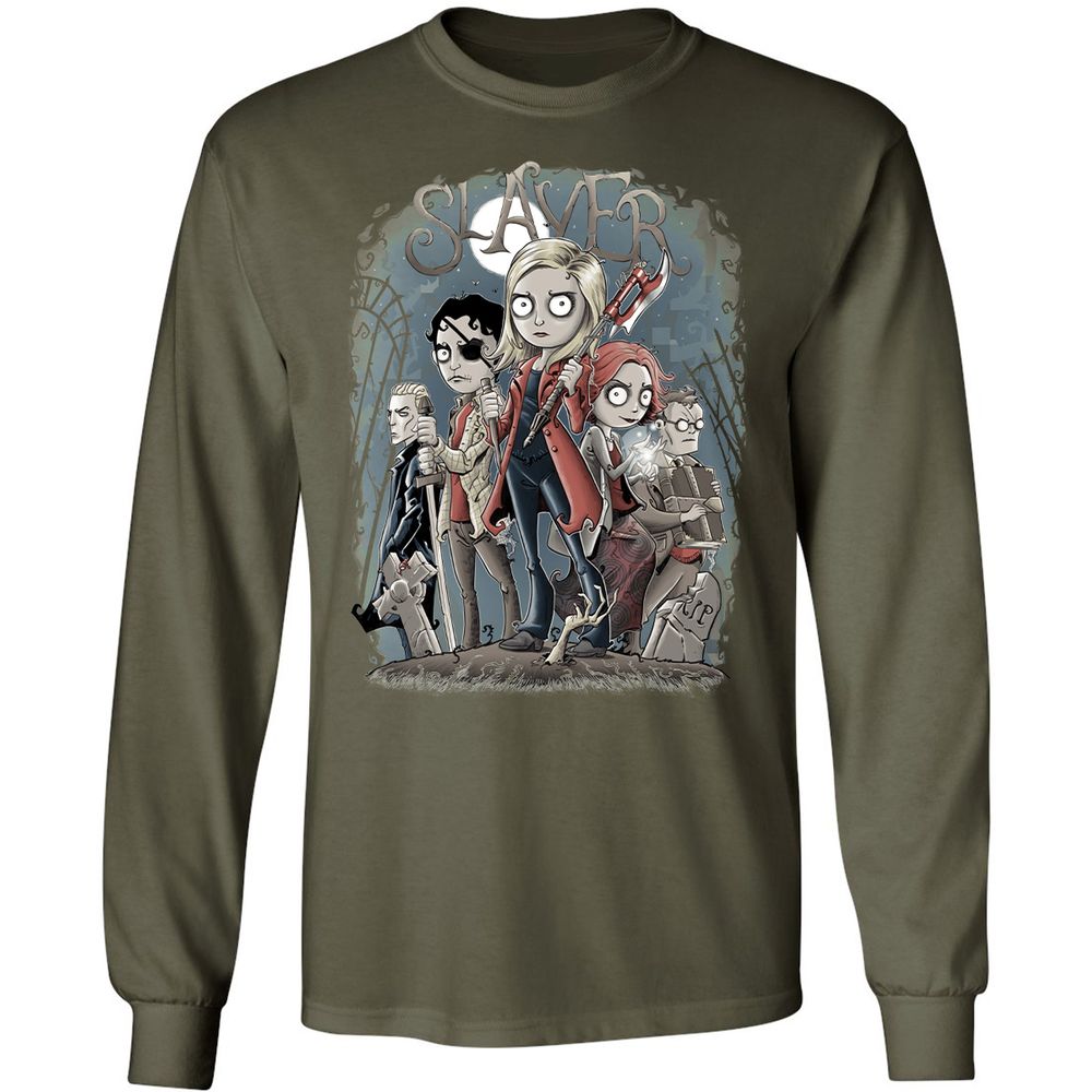 Long Sleeve T-Shirt - 6CUDQMPZ - Military Green - 16