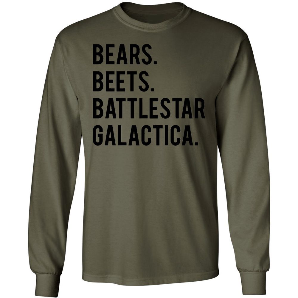 Long Sleeve T-Shirt - QXNYRL1G - Military Green - 16