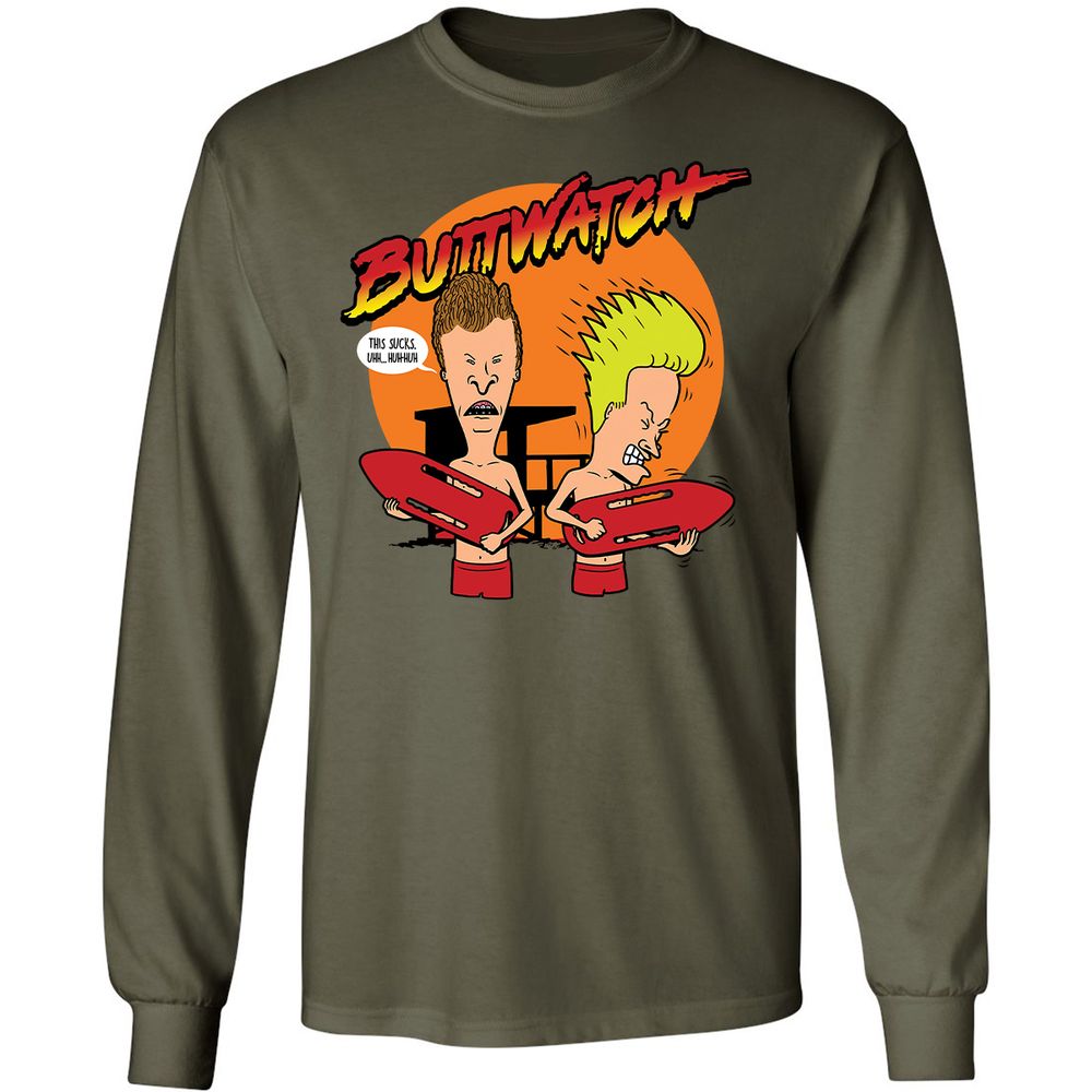 Long Sleeve T-Shirt - T4BRBJL9 - Military Green - 16