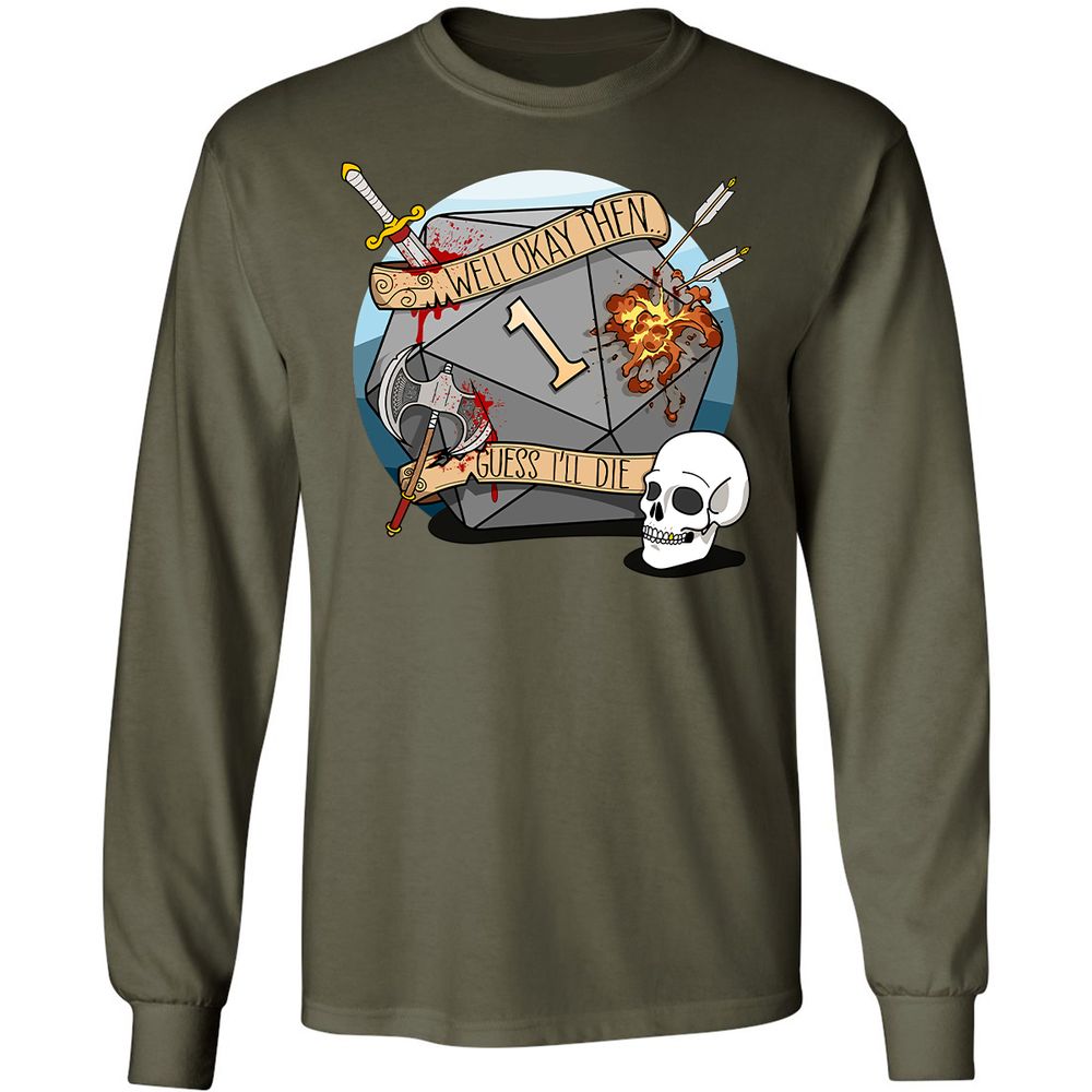 Long Sleeve T-Shirt - Q38URSL3 - Military Green - 16