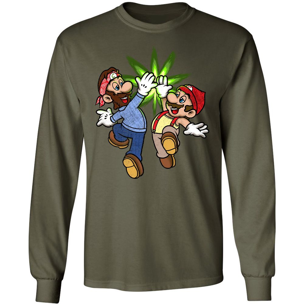 Long Sleeve T-Shirt - DJRV7U4Z - Military Green - 16