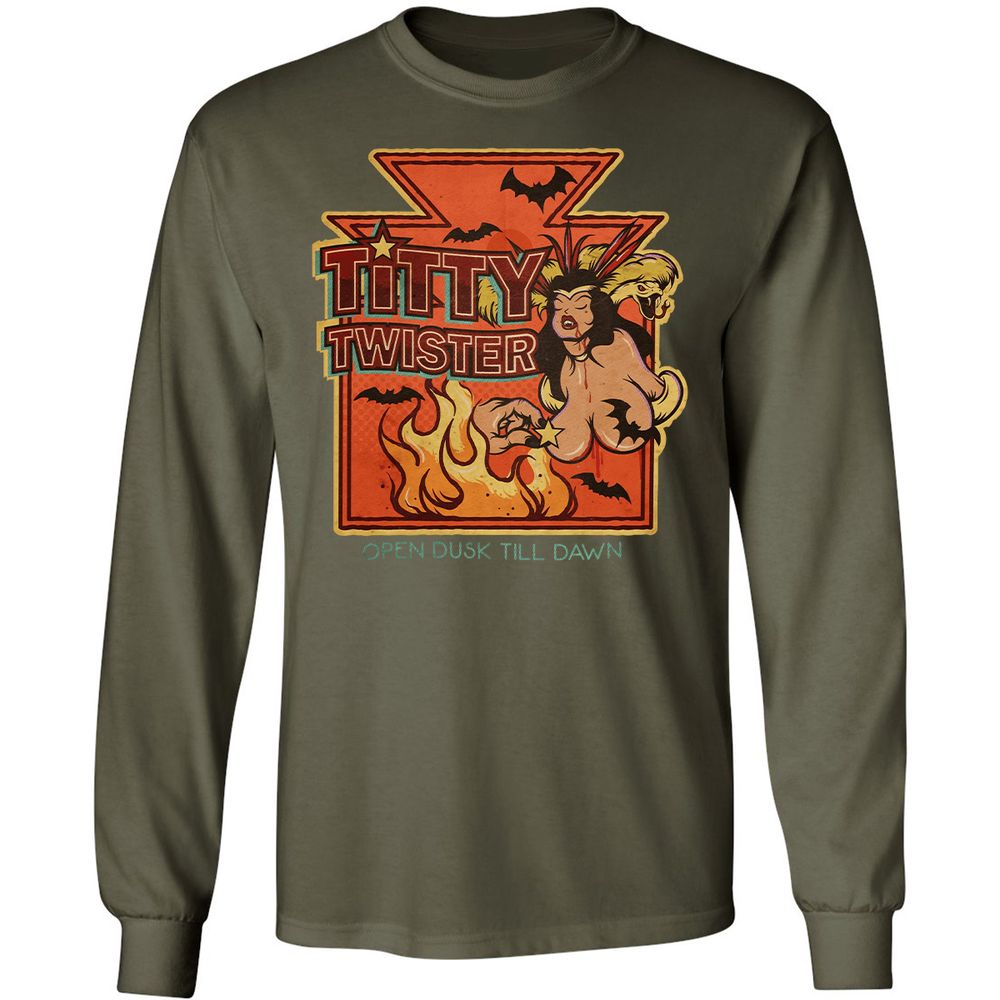 Long Sleeve T-Shirt - 712DV3RG - Military Green - 16